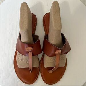 Rock & Candy By Zigi Brown Vegan Leather Thong Sandals Bohemian Festival Size 8